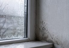 تعریق شیشه پنجره و شکل‌گیری کپک در گوشه دیوار مرطوب
